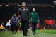 MANCHESTER, ENGLAND - MARCH 17: Louis van Gaal Manager of Manchester United walks along the touchline prior to the UEFA Europa League round of 16, second leg match between Manchester United and Liverpool at Old Trafford on March 17, 2016 in Manchester, E
