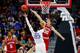 DES MOINES, IA - MARCH 19: Jamal Murray #23 of the Kentucky Wildcats shoots against Collin Hartman #30 of the Indiana Hoosiers in the second half during the second round of the 2016 NCAA Men's Basketball Tournament at Wells Fargo Arena on March 19, 2016