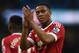 Manchester United's French striker Anthony Martial applauds the crowd following the English Premier League football match between Manchester City and Manchester United at the Etihad Stadium in Manchester, north west England, on March 20, 2016.
Manchester