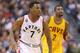 TORONTO, ON - FEBRUARY 26: Kyle Lowry #7 of the Toronto Raptors brings the ball up court against the Cleveland Cavaliers during an NBA game at the Air Canada Centre on February 26, 2016 in Toronto, Ontario, Canada. The Raptors defeated the Cavaliers 99-9