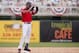 Mar 20, 2016; Fort Myers, FL, USA; Minnesota Twins center fielder Byron Buxton (25) motions to the bench after hitting a double against the New York Yankees at CenturyLink Sports Complex. The Yankees defeated the Twins 6-4. Mandatory Credit: Jerome Miron-