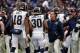 BALTIMORE, MD - NOVEMBER 22: Running back Todd Gurley #30 of the St. Louis Rams celebrates after scoring a first quarter touchdown against the Baltimore Ravens with wide receiver Kenny Britt #18 of the St. Louis Rams and head coach Jeff Fisher of the St.