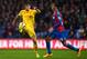 LONDON, ENGLAND - NOVEMBER 23: Dejan Lovren of Liverpool is closed down by Marouane Chamakh of Crystal Palace during the Barclays Premier League match between Crystal Palace and Liverpool at Selhurst Park on November 23, 2014 in London, England. (Photo b