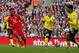 Liverpool's English striker Daniel Sturridge (2nd L) scores his team's third goal during the English Premier League football match between Liverpool and Aston Villa at the Anfield stadium in Liverpool, north-west England on September 26, 2015. AFP PHOTO /