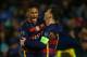 BARCELONA, SPAIN - MARCH 16: Neymar of FC Barcelona celebrates with Lionel Messi of FC Barcelona during the UEFA Champions League match between FC Barcelona and Arsenal at Camp Nou on March 16, 2016 in Barcelona, Spain. (Photo by Catherine Ivill - AMA/
