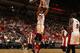 MIAMI, FL - MARCH 25: Hassan Whiteside #21 of the Miami Heat grabs the rebound against the Orlando Magic on March 25, 2016 at AmericanAirlines Arena in Miami, Florida. NOTE TO USER: User expressly acknowledges and agrees that, by downloading and or using
