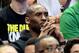 ANAHEIM, CA - MARCH 26: Kobe Bryant of the Los Angeles Lakers watches the NCAA Men's Basketball Tournament West Regional Final at Honda Center on March 26, 2016 in Anaheim, California. (Photo by Harry How/Getty Images)