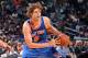 NEW ORLEANS, LA - MARCH 28: Robin Lopez #8 of the New York Knicks drives to the basket against the New Orleans Pelicans during the game on March 28, 2016 at Smoothie King Center in New Orleans, Louisiana. NOTE TO USER: User expressly acknowledges and agr