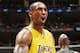 LOS ANGELES - MARCH 31: Kobe Bryant #8 of the Los Angeles Lakers shouts on the court during the game against the Minnesota Timberwolves on March 31, 2005 at the Staples Center in Los Angeles, California. The Timberwolves won 105-96. NOTE TO USER: User ex