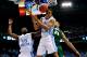 Brice Johnson battles for a rebound during his freshman season when he weighed 187 pounds. Johnson is now listed at 230 pounds.