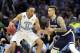 Mar 27, 2016; Philadelphia, PA, USA; North Carolina Tar Heels forward Brice Johnson (11) drives against Notre Dame Fighting Irish forward Zach Auguste (30) during the second half in the championship game in the East regional of the NCAA Tournament at Well