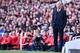 Arsenal's French manager Arsene Wenger watches his players from the touchline during the English Premier League football match between Arsenal and Crystal Palace at the Emirates Stadium in London on April 17, 2016. / AFP / BEN STANSALL / RESTRICTED TO ED
