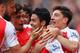 LONDON, ENGLAND - MAY 15: Mikel Arteta of Arsenal is congratulated by team mates after scoring to make it 4-0 during the Barclays Premier League match between Arsenal and Aston Villa at the Emirates Stadium on May 15, 2016 in London, England. (Photo by