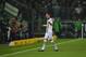 Moenchengladbach's Swiss midfielder Granit Xhaka is sent off during the German first division Bundesliga football match Borussia Moenchengladbach vs SV Darmstadt in Moenchengladbach, western Germany on December 20, 2015. / AFP / PATRIK STOLLARZ / RESTRIC