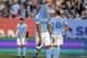 Apr 30, 2016; New York, NY, USA; New York City FC defender Jason Hernandez (2) reacts after Vancouver Whitecaps was awarded a penalty kick during the second half at Yankee Stadium. New York City FC defeated the Whitecaps 3-2. Mandatory Credit: Adam Hunger