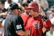 Byrnes, seen here during his playing days with the Arizona Diamondbacks, said players won't advocate for an automated strike zone because they "don't want to piss off the umpires."