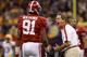 Saban's attention to detail was on display during the 2011 BCS Championship Game, when he yelled at Alex Watkins for an offside penalty in the game's final moments.