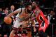 HOUSTON, TX - MARCH 2: James Harden #13 of the Houston Rockets handles the ball against the New Orleans Pelicans on March 2, 2016 at the Toyota Center in Houston, Texas. NOTE TO USER: User expressly acknowledges and agrees that, by downloading and or usi