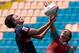 Jillion Potter of the U.S., left, beats Ekaterina Kazakova of Russia to the ball during a February match in Brazil.