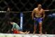 Jul 30, 2016; Atlanta, GA, USA; Anthony Hamilton reacts after defeating Damian Grabowski in the first round during UFC 201 at Phillips Arena. Mandatory Credit: Butch Dill-USA TODAY Sports