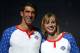 OMAHA, NE - JULY 03: (L-R) Michael Phelps and Katie Ledecky of the United States celebrate during Day Eight of the 2016 U.S. Olympic Team Swimming Trials at CenturyLink Center on July 3, 2016 in Omaha, Nebraska. (Photo by Tom Pennington/Getty Images)