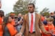 Watson greets fans during the Tiger Walk before the Clemson-Florida State game in November.