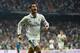Real Madrid's forward Alvaro Morata celebrates after scoring during the Spanish league football match Real Madrid CF vs RC Celta de Vigo at the Santiago Bernabeu stadium in Madrid on August 27, 2016. / AFP / PIERRE-PHILIPPE MARCOU (Photo credit sho