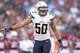 Aug 19, 2016; San Diego, CA, USA; San Diego Chargers inside linebacker Manti Te'o (50) gestures during the first quarter against the Arizona Cardinals at Qualcomm Stadium. Mandatory Credit: Jake Roth-USA TODAY Sports