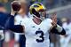 ANN ARBOR, MI - APRIL 01: Wilton Speight #3 of the Michigan Wolverines throws a pass during the Michigan Football Spring Game on April 1, 2016 at Michigan Stadium in Ann Arbor, Michigan. (Photo by Gregory Shamus/Getty Images)