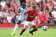 MANCHESTER, ENGLAND - SEPTEMBER 10: Marcus Rashford of Manchester United is challenged by Bacary Sagna of Manchester City during the Premier League match between Manchester United and Manchester City at Old Trafford on September 10, 2016 in Manchester, En