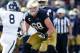 SOUTH BEND, IN - SEPTEMBER 10: Mike McGlinchey #68 of the Notre Dame Fighting Irish in action against the Nevada Wolf Pack during the game at Notre Dame Stadium on September 10, 2016 in South Bend, Indiana. Notre Dame defeated Nevada 39-10. (Photo by Joe