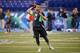 INDIANAPOLIS, IN - FEBRUARY 27: Quarterback Dak Prescott of Mississippi State throws during the 2016 NFL Scouting Combine at Lucas Oil Stadium on February 27, 2016 in Indianapolis, Indiana. (Photo by Joe Robbins/Getty Images)