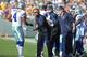GREEN BAY, WI - OCTOBER 16: Dak Prescott #4 is congratulated by his head coach Jason Garrett of the Dallas Cowboys after scoring a touchdown against the Green Bay Packers during the first quarter at Lambeau Field on October 16, 2016 in Green Bay, Wisconsi