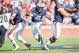 AUBURN, AL - NOVEMBER 5: Running back Kerryon Johnson #21 of the Auburn Tigers runs the ball through traffic during their game against the Vanderbilt Commodores at Jordan-Hare Stadium on November 5, 2016 in Auburn, Alabama. The Auburn Tigers defeated the