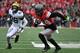 COLUMBUS, OH - NOVEMBER 26: Malik Hooker #24 of the Ohio State Buckeyes runs for a touchdown after intercepting a pass by Wilton Speight #3 (not pictured) of the Michigan Wolverines during the first half of their game at Ohio Stadium on November 26, 201