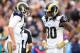 LOS ANGELES, CA - DECEMBER 11: Jared Goff #16 and Todd Gurley #30 of the Los Angeles Rams react to an incompletion during the second quarter against the Atlanta Falcons at Los Angeles Memorial Coliseum on December 11, 2016 in Los Angeles, California. (P