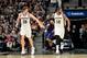 SAN ANTONIO, TX - DECEMBER 28: LaMarcus Aldridge #12 and Pau Gasol #16 of the San Antonio Spurs high five each other during the game against the Phoenix Suns on December 28, 2016 at the AT&T Center in San Antonio, Texas. NOTE TO USER: User expressly ackno