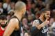 SAN ANTONIO,TX - DECEMBER 25: LaMarcus Aldridge #12 of the San Antonio Spurs reacts after a shot against the Chicago Bulls at AT&T Center on December 25, 2016 in San Antonio, Texas. NOTE TO USER: User expressly acknowledges and agrees that , by download