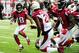 ATLANTA, GA - NOVEMBER 27: Taylor Gabriel #18 of the Atlanta Falcons runs after a catch for a touchdown during the first half against the Arizona Cardinals at the Georgia Dome on November 27, 2016 in Atlanta, Georgia. (Photo by Scott Cunningham/Getty Imag