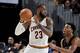 CLEVELAND, OH - JANUARY 19: LeBron James #23 of the Cleveland Cavaliers looks to pass against the Phoenix Suns on January 19, 2017 at Quicken Loans Arena in Cleveland, Ohio. NOTE TO USER: User expressly acknowledges and agrees that, by downloading and/or