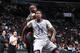 BROOKLYN, NY - JANUARY 10: Rondae Hollis-Jefferson #24 of the Brooklyn Nets boxes out against the Atlanta Hawks on January 10, 2017 at Barclays Center in Brooklyn, New York. NOTE TO USER: User expressly acknowledges and agrees that, by downloading and or