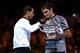 MELBOURNE, AUSTRALIA - JANUARY 29: Rafael Nadal of Spain aknowledges Roger Federer of Switzerland after Federer won their Men's Final match on day 14 of the 2017 Australian Open at Melbourne Park on January 29, 2017 in Melbourne, Australia. (Photo by Ca