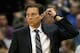 DENVER, CO - JANUARY 24: Head coach Quin Snyder of the Utah Jazz paces the sidelines as his team plays the Denver Nuggets at the Pepsi Center on January 24, 2017 in Denver, Colorado. NOTE TO USER: User expressly acknowledges and agrees that , by downloadi