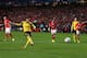 LISBON, PORTUGAL - FEBRUARY 14: Pierre-Emerick Aubameyang of Borussia Dortmund misses a penalty during the UEFA Champions League Round of 16 first leg match between SL Benfica and Borussia Dortmund at Estadio da Luz on February 14, 2017 in Lisbon, Portug