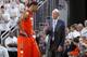 LOUISVILLE, KY - FEBRUARY 13: Fab Melo #51 of the Syracuse Orange talks with head coach Jim Boeheim during the game against the Louisville Cardinals at KFC Yum! Center on February 13, 2012 in Louisville, Kentucky. Syracuse won 52-51. (Photo by Joe Robbins