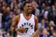 TORONTO, ON - FEBRUARY 06: Kyle Lowry #7 of the Toronto Raptors gestures during the second half of an NBA game against the Los Angeles Clippers at Air Canada Centre on February 6, 2017 in Toronto, Canada. NOTE TO USER: User expressly acknowledges and ag