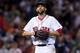 BOSTON, MA - SEPTEMBER 12: David Price #24 of the Boston Red Sox walks off the mound after pitching against the Baltimore Orioles in the eighth inning on September 12, 2016 at Fenway Park in Boston, Massachusetts. (Photo by Michael Ivins/Boston Red Sox/