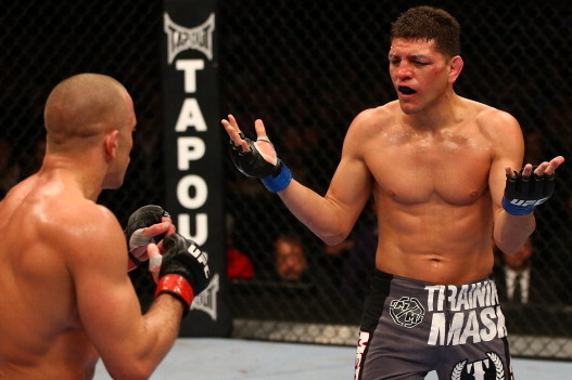 Many were hoping for a rematch between St-Pierre and heated rival Nick Diaz.