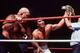 Ricky Steamboat celebrates his title win at WrestleMania III.