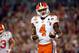 Jan 9, 2017; Tampa, FL, USA; Clemson Tigers quarterback Deshaun Watson (4) looks to the bench against the Alabama Crimson Tide in the 2017 College Football Playoff National Championship Game at Raymond James Stadium. Mandatory Credit: Kim Klement-USA TODA